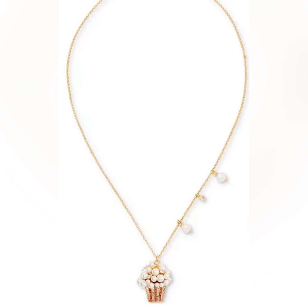 KATE SPADE 🍿Winter Carnival Popcorn Pendant Necklace NWT - Picture 4 of 9